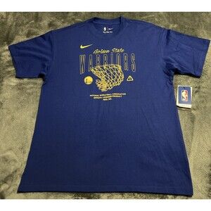 XL LOOSE FIT Nike NBA Golden State Warriors Courtside Blue Tee FJ0371-495